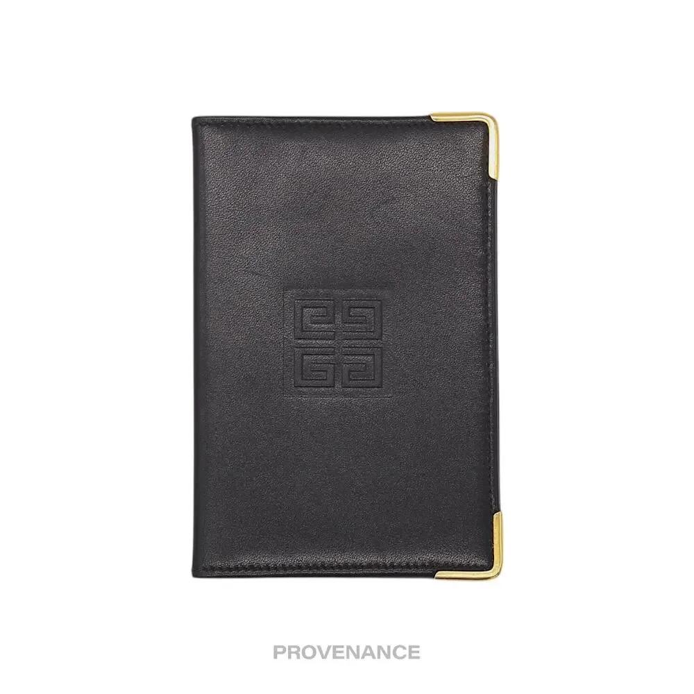 🔴 Givenchy 4G Logo Pocket Organizer Wallet - Black Leather